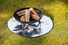 Round 90cm Fire Pit Deck Protector Outdoor Under Fireproof BBQ Grill Floor