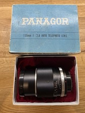 Panagor 135mm F2.8 MF Telephoto Prime Lens M42 Mount Excellent from Japan Boxed 