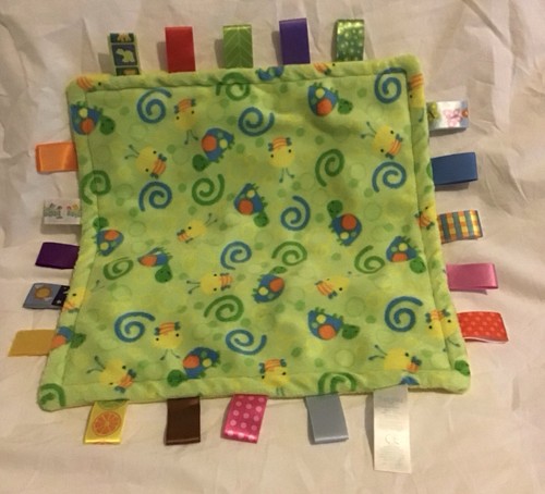 Taggies green yellow swirls - taggies,