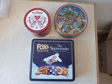 3 Festive Biscuit tins EMPTY