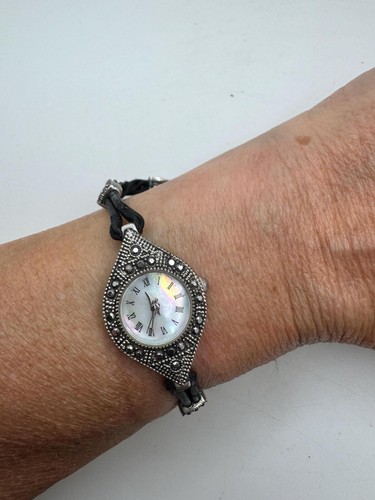 Vintage marcasite watch pearl - marcasite, watch,pearl