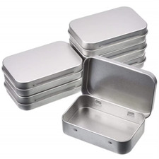 Silver Metal Tin Box Small