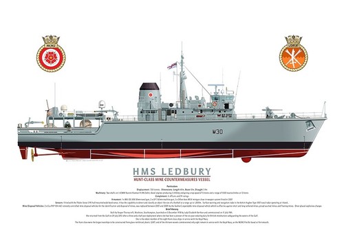 Hms ledbury fine - art, a3