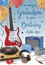 Grandson Birthday Card 9 X 6