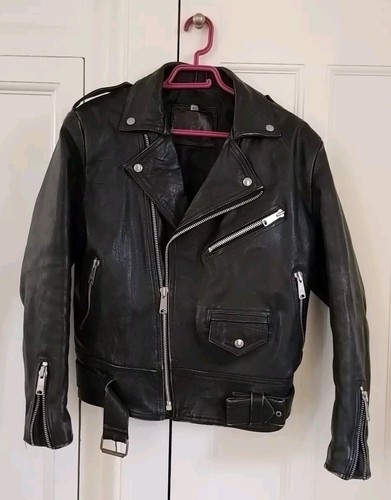 Vintage mens black leather