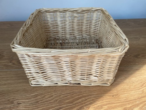 Wicker hamper basket - hamper, empty
