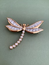 Beautiful costume jewellery brooch by Cabouchon . Top quality dragon fly design 