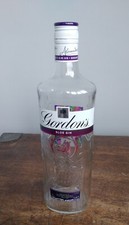 Gordon's Sloe Gin 70cl Empty Decorative Embossed Glass 70cl Bottle.