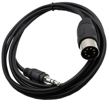 7 Pin Din Male to 3.5mm (1/8in) Stereo Male Professional Premium Audio Cable