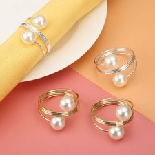 10pcs Pearl Napkin Rings