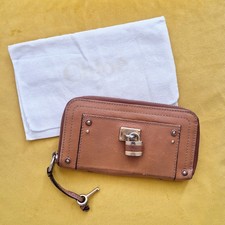 Chloe Paddington Tan Leather Long Wallet with Dust Bag