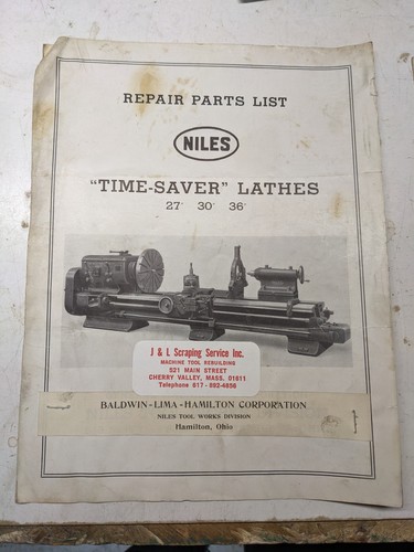 Niles lathes service repair - service,