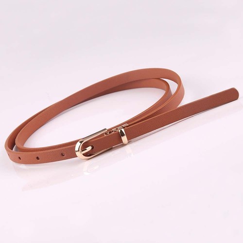 Women skinny leather belts - skinny,