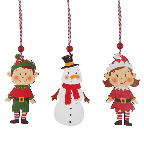 Set wooden christmas tree - of,