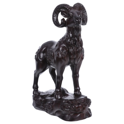 Goat figurine wood zodiac - , figurine: