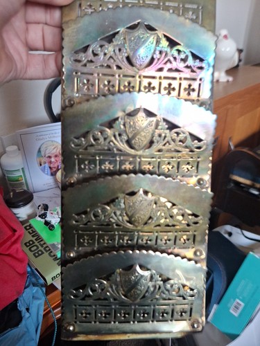 Vintage brass letter rack - letter,