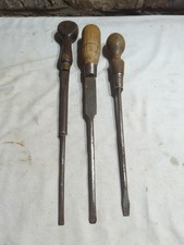 3 Vintage Large Flat Head