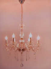 6 Arm Gold Chandelier Crystal