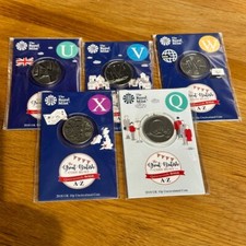 2018 10p Alphabet Letter Coins