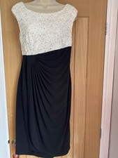 stunning connected apparel black white sparkle occasion dress size 10 party