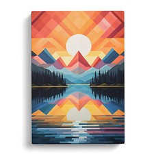 Lake Geometric Art No.2 Canvas