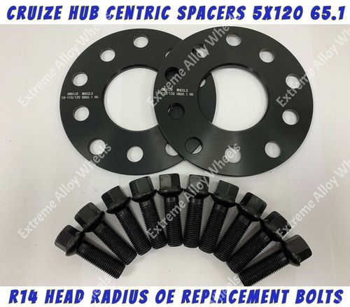 Alloy wheel spacers 5mm - 5mm, 2