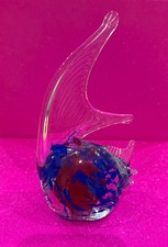 Murano Style Blue & Dark Pink