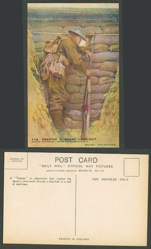 Ww1 daily mail - old, postcard