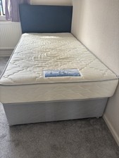 Sealy Solo Lux 2 Draw Divan & Mattress 3’ 6” by 6’ 6” (wider Single) & Headboard