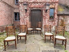 Set  6  Vintage Oak Ladder