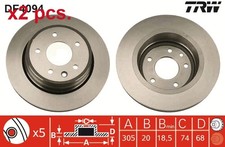 X2 PCS REAR BRAKE DISC ROTOS