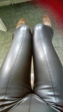 Topshop Black faux leather