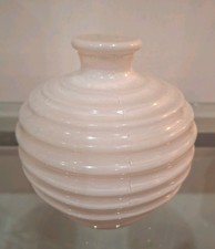 Small White Art Deco Glass