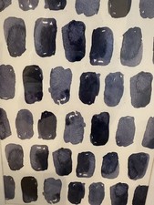 Abstract Framed Print - Grey Wooden Frame/Blue Print Approx 38x29cm