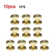 10Pcs Brass Solid Rivet Belt