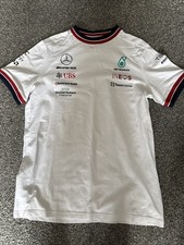 Official Mercedes AMG Petronas F1 White T Shirt, Tommy Hilfiger, Small Ch 36/38"