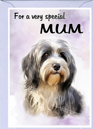 Tibetan terrier blank card - tibetan,