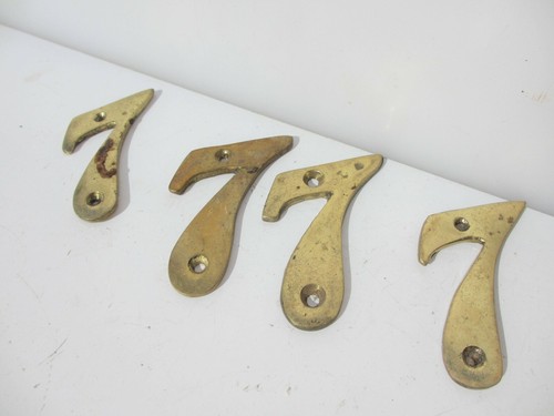 Vintage brass house - brass, number