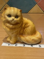 Vintage Goebel Large Long Haired Ginger Cat Persian Moggy Gorgeous Face