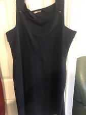 TU Navy Blue Pinafore Stretch Tunic/dress Size 22 NWOT