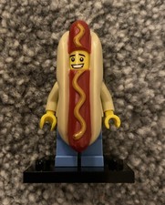 LEGO minifigure  Costume Hot Dog Sausage Mustard 18819pb01 col208 njo416