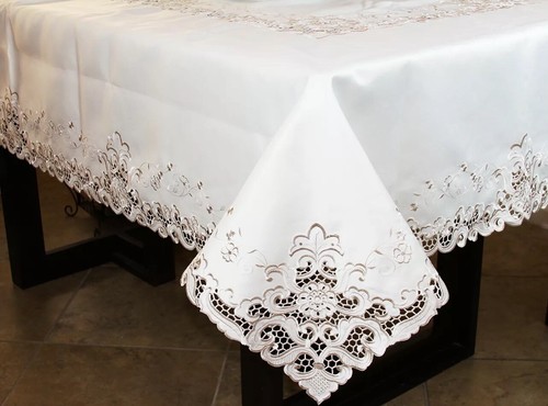 Polyester rectangle cutwork - polyester,