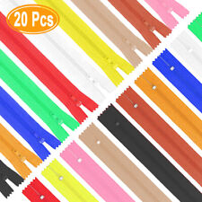 20pcs 14 Inch Nylon Zip Closed End Zips Zipper Sewing Crafts Colorful 10 Colour