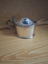 Silver Plated Mustard Pot With