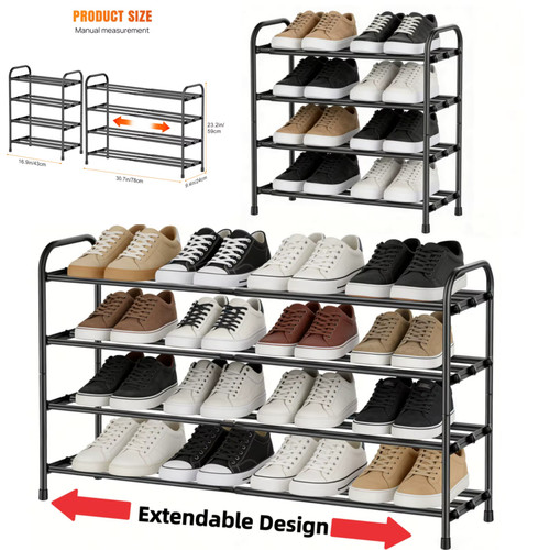 Expandable shoe rack 3 4 - rack,, 2/3/4