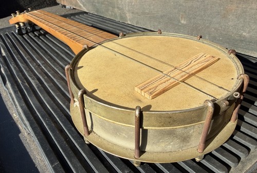 Antique brass banjolele - antique,