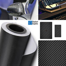 3D 4D Carbon Fibre Vinyl Wrap Self Adhesive Black Multi Sizes Air Bubble Free