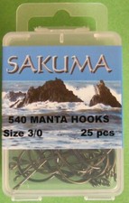 Sakuma 540 Manta Pro Series Wide Gape Sea Fishing Hooks - Box of 25