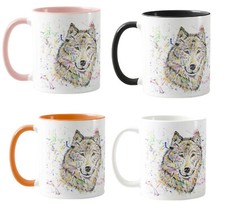 Wolf animals Watercolour