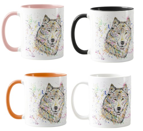 Wolf animals watercolour - animals,